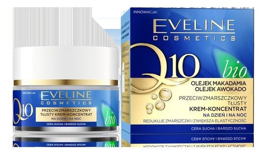 Eveline Cosmetics, Bio Q10, przeciwzmarszczkowy tłusty krem-koncentrat na dzień i noc, 50 ml Eveline Cosmetics