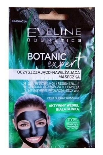 Eveline Cosmetics, Botanic Expert, maseczka do twarzy aktywny węgiel i biała glinka, 10 ml Eveline Cosmetics