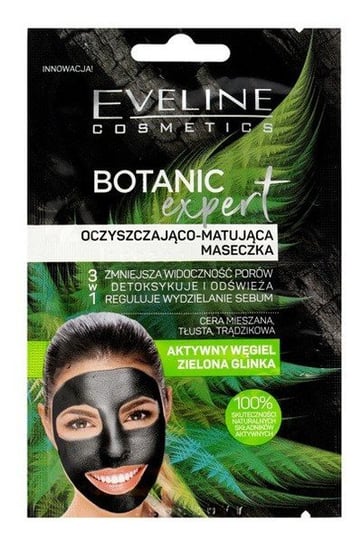 Eveline Cosmetics, Botanic Expert, oczyszczająco-matująca maseczka do twarzy 3w1, 2x5 ml Eveline Cosmetics
