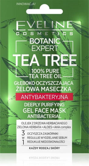 Eveline Cosmetics, Botanic Expert Tea Tree, oczyszczająca żelowa maseczka, 7 ml Eveline Cosmetics