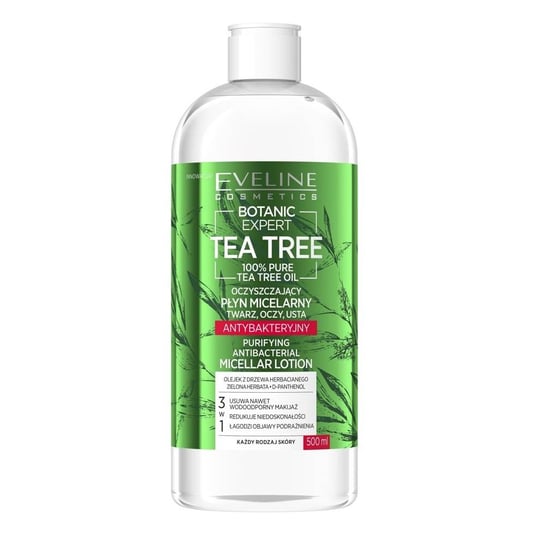Eveline Cosmetics, Botanic Expert Tea Tree, oczyszczający płyn micelarny, 500 ml Eveline Cosmetics