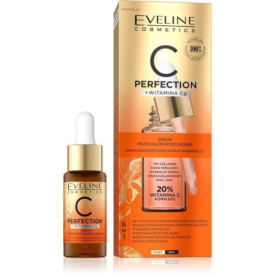 Eveline Cosmetics, C Perfection, Serum przeciwzmarszczkowe koncentrat naprawczy 6w1 na dzień i noc, 18 ml Eveline Cosmetics