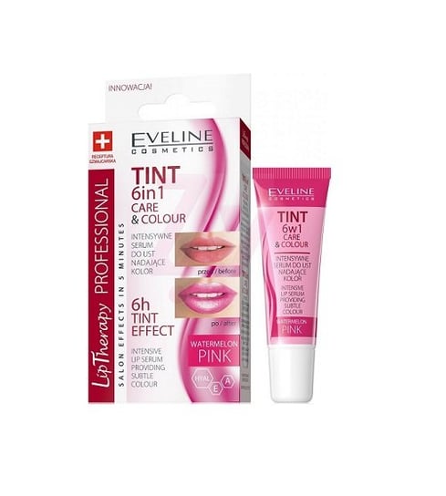 Eveline Cosmetics, Care & Colour, intensywne serum do ust nadające kolor Watermelon Pink, 12 ml Eveline Cosmetics