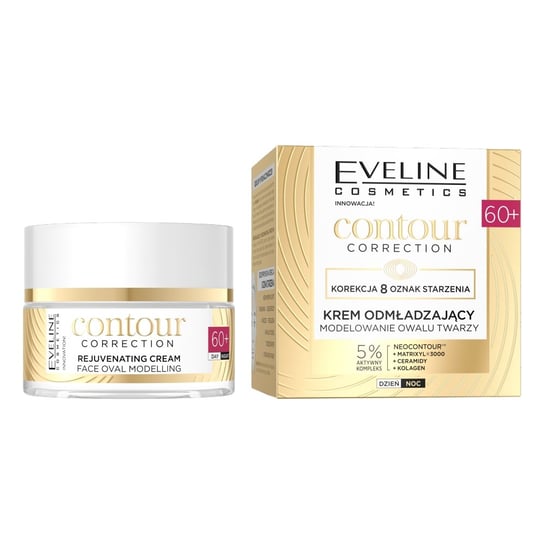 Eveline Cosmetics, Contour Correction krem odmładzający modelujący owal twarzy 60+ 50ml Eveline Cosmetics