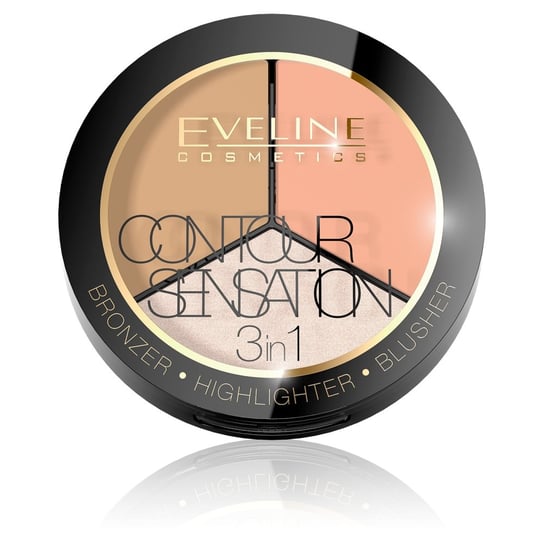 Eveline Cosmetics, Contour Sensation, Paleta do konturowania twarzy 3w1, peache beige Eveline Cosmetics