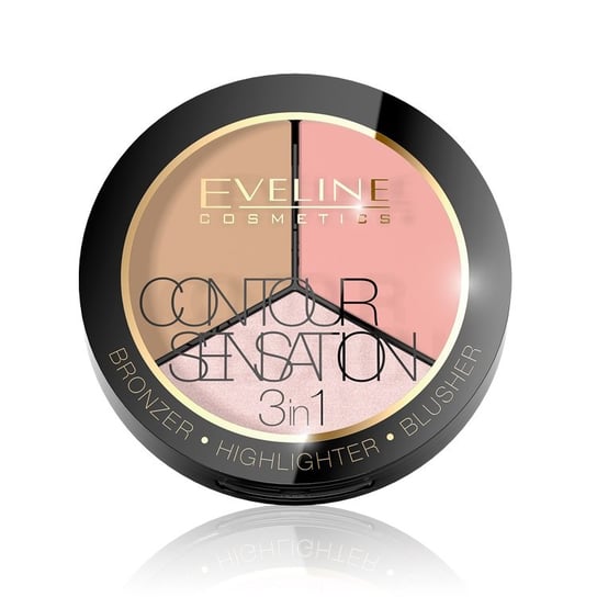 Eveline Cosmetics, Contour Sensation, paleta modelująca kontur twarzy 01 Pink Beige, 13,5 g Eveline Cosmetics