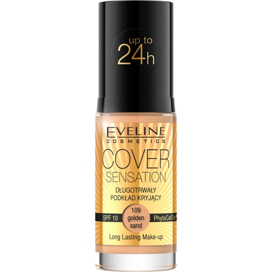 Eveline Cosmetics, Cover Sensation, Długotrwały podkład kryjący, nr 109 Golden Sand Eveline Cosmetics