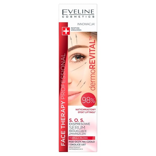 Eveline Cosmetics, Dermorevital, ekspresowe serum redukujące zmarszczki pod oczy, czoło i okolice ust, 15 ml Eveline Cosmetics