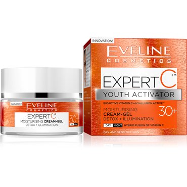 Eveline Cosmetics, Expert C 30+, nawilżający krem-żel dzień/noc, 50 ml Eveline Cosmetics
