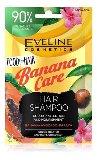 Eveline Cosmetics, Food For Hair Banana Care, szampon do włosów farbowanych ochrona koloru i odżywienie, 20 ml Eveline Cosmetics