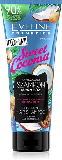 Eveline Cosmetics, Food For Hair Sweet Coconut, nawilżający szampon do włosów, 250 ml Eveline Cosmetics