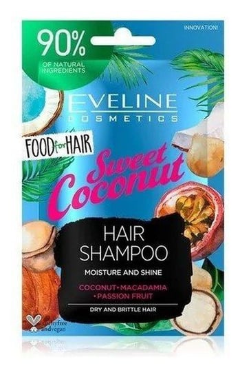 Eveline Cosmetics, Food For Hair Sweet Coconut, szampon do włosów normalnych i cienkich nawilżenie i połysk, 20 ml Eveline Cosmetics