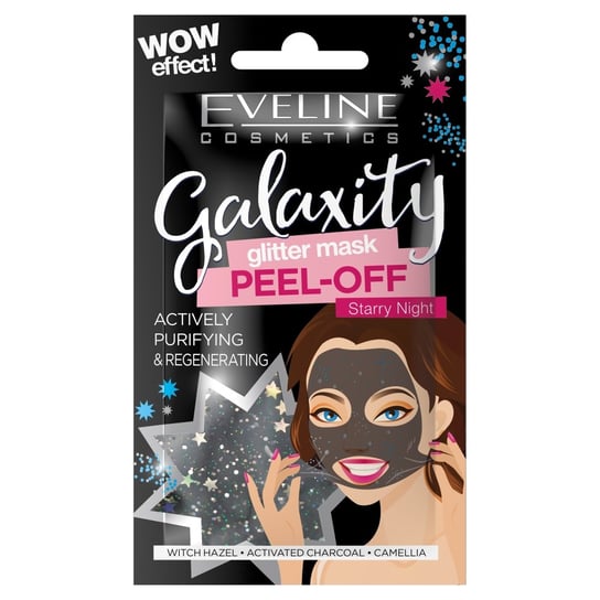Eveline Cosmetics Galaxity Glitter Mask Maseczka Do Twarzy Oczyszczająco - Regenerująca Starry Night 10G Eveline Cosmetics