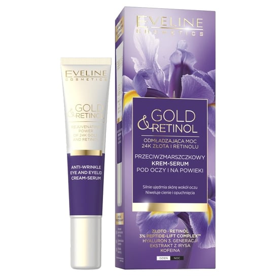 Eveline Cosmetics, Gold&retinol, Przeciwzmarszczkowy Krem-serum Pod Oczy I Na Powieki, 20 Ml Eveline Cosmetics