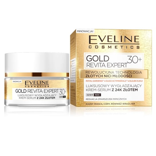 Eveline Cosmetics, Gold Revita Expert, wygładzający krem do twarzy z 24K ze złotem, 50 ml Eveline Cosmetics