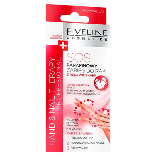 Eveline Cosmetics, Hand&Nail Therapy SOS, parafinowy zabieg do rąk z rękawiczkami 2x7ml Eveline Cosmetics
