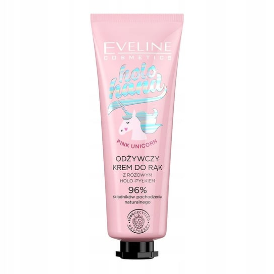 Eveline Cosmetics, Holo Hand Pink Unicorn odżywczy krem do rąk z różowym holo-pyłkiem 50ml Eveline Cosmetics