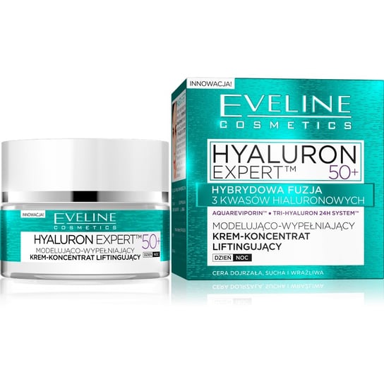 Eveline Cosmetics, Hyaluron Expert 50+, krem-koncentrat modelująco-wypełniający na dzień i noc, 50 ml Eveline Cosmetics