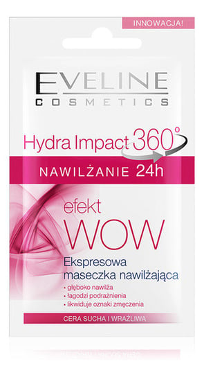 Eveline Cosmetics, Hydra Impact 360, ekspresowa maseczka nawilżająca, 7 ml Eveline Cosmetics