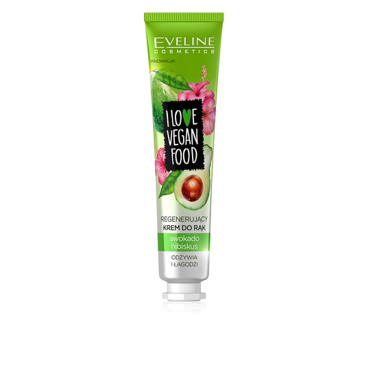 Eveline Cosmetics, I Love Vegan Food, krem regenerujący do rąk awokado i hibiskus, 50 ml Eveline Cosmetics