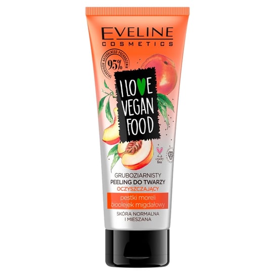 Eveline Cosmetics, I Love Vegan Food, peeling do twarzy gruboziarnisty oczyszczający, 75 ml Eveline Cosmetics