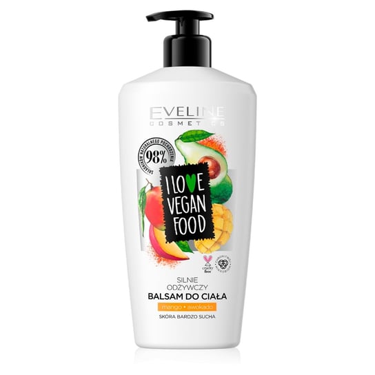 Eveline Cosmetics, I Love Vegan Food, silnie odżywczy balsam do ciała mango-awokado, 350 ml Eveline Cosmetics