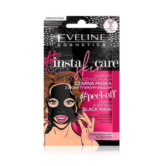 Eveline Cosmetics, Insta Skin Care, czarna maseczka głeboko oczyszczająca peel-off, 10 ml Eveline Cosmetics