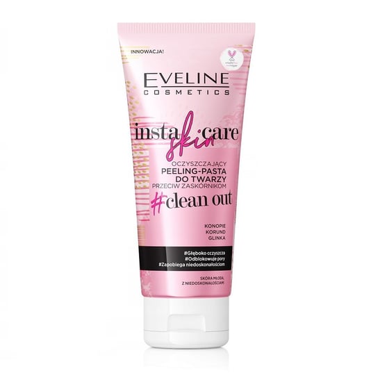 Eveline Cosmetics, Insta Skin Care, oczyszczający peeling-pasta do twarzy przeciw zaskórnikom Clean Out, 75 ml Eveline Cosmetics