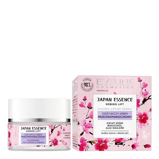 Eveline Cosmetics Japan Essence Kobido Lift Krem przeciwzmarszczkowy odżywczy do skóry suchej i wrażliwej 50ml Eveline Cosmetics