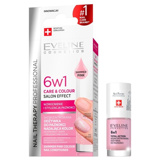 Eveline Cosmetics Kolor Odżywka do paznokci 6w1 Color-Pink 5ml Eveline Cosmetics