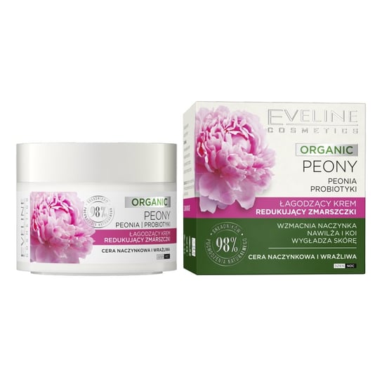 Eveline Cosmetics, Krem Przeciwzmarszczkowy Łagodzący, Peony, 50ml Eveline Cosmetics