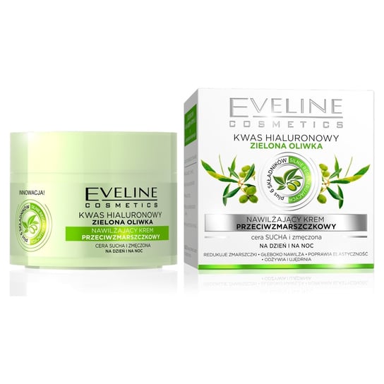 Eveline Cosmetics, Kwas Hialuronowy i Zielona Oliwka, krem do twarzy dzień/noc, 50 ml Eveline Cosmetics