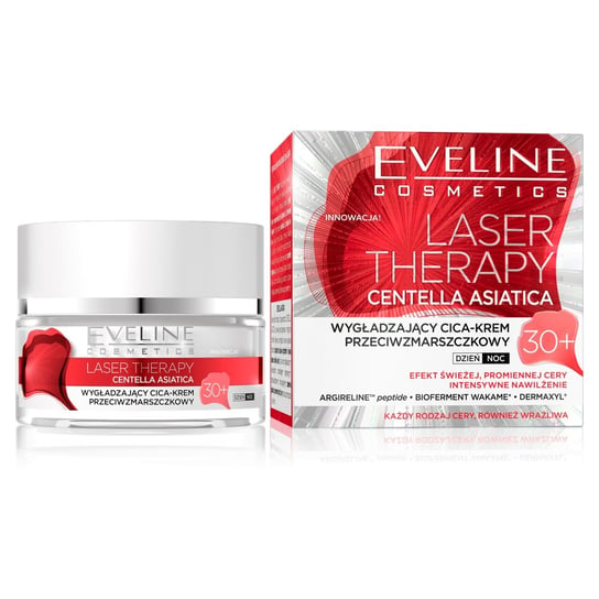 Eveline Cosmetics, Laser Therapy Centella Asiatica 30+, wygładzający cica-krem przeciwzmarszczkowy, 50 ml Eveline Cosmetics