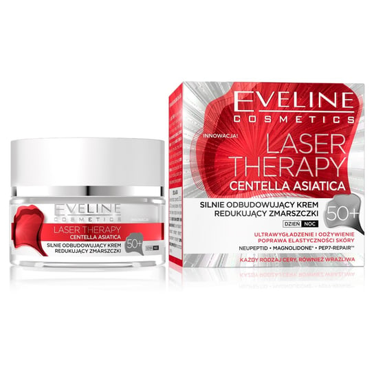 Eveline Cosmetics, Laser Therapy Centella Asiatica 50+, silnie odbudowujący krem redukujący zmarszczki, 50 ml Eveline Cosmetics