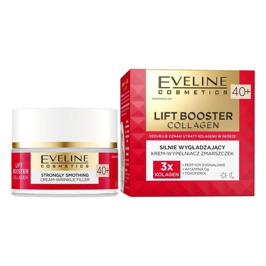Eveline Cosmetics, Lift Booster Collagen, silnie wygładzający krem-wypełniacz zmarszczek 40+, 50ml Eveline Cosmetics