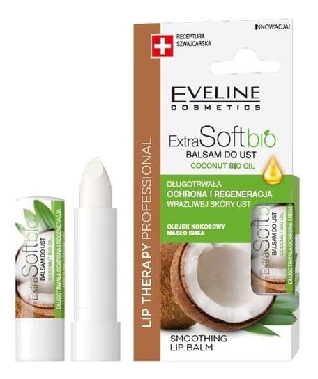 Eveline Cosmetics Lip Therapy Professional Balsam ochronny do ust Extra Soft Bio - Kokos 4g Eveline Cosmetics