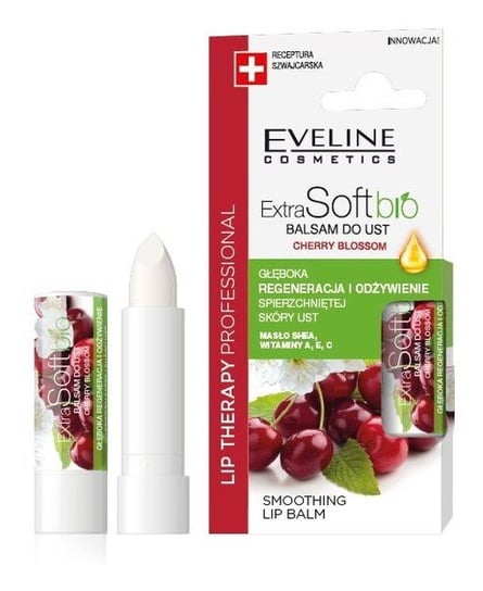 Eveline Cosmetics Lip Therapy Professional Balsam Ochronny Do Ust Extra Soft Bio - Wiśnia 4g Eveline Cosmetics