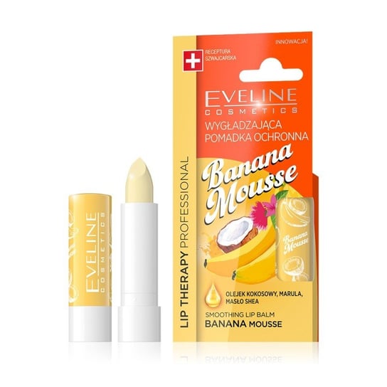 Eveline Cosmetics, Lip Therapy Professional, pomadka wygładzająca do ust Banana Mousse Eveline Cosmetics