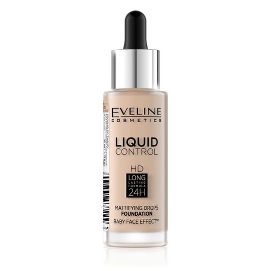 Eveline Cosmetics, Liquid Control HD, Matujący podkład do twarzy, 010 Light Beige Eveline Cosmetics