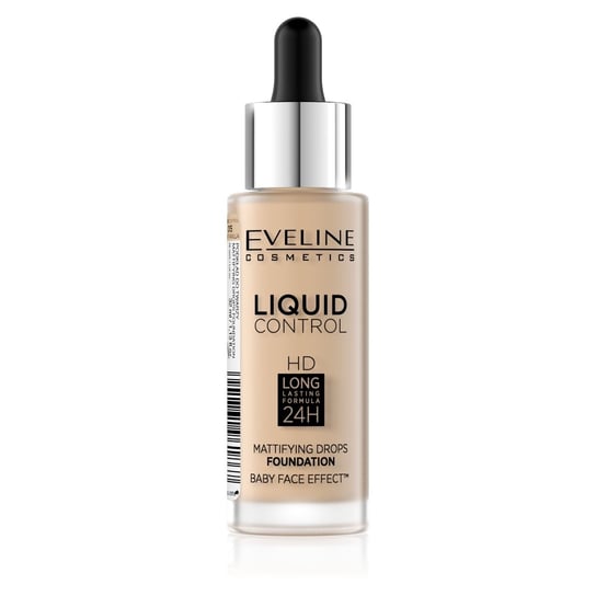 Eveline Cosmetics, Liquid Control HD, Matujący podkład do twarzy, 015 Light Vanilla Eveline Cosmetics