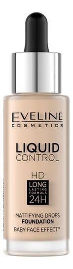 Eveline Cosmetics LIQUID CONTROL HD PODKŁAD DO TWARZY DŁUGOTRWAŁY 001 Porcelain 32ml Eveline Cosmetics