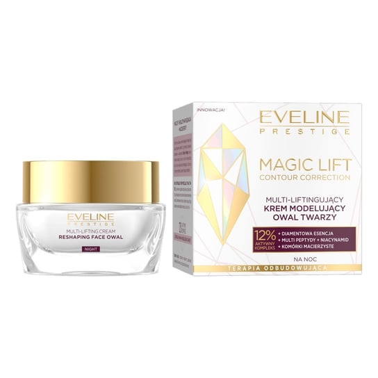 Eveline Cosmetics, Magic Lift multi-liftingujący krem modelujący owal twarzy na noc 50ml Eveline Cosmetics