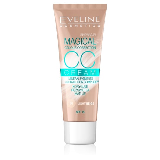 Eveline Cosmetics, Magical Colour Correction CC, Multifunkcyjny podkład, nr 50 Light Beige Eveline Cosmetics