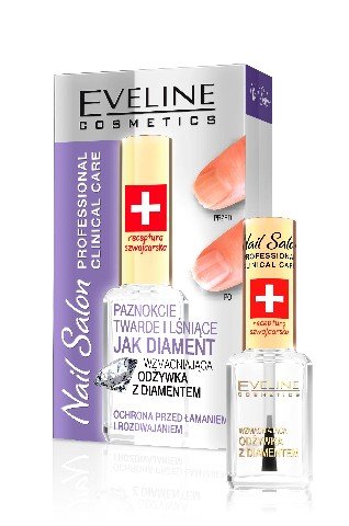 Eveline Cosmetics, Nail Salon, lakier-odżywka diamentowa, 12 ml Eveline Cosmetics