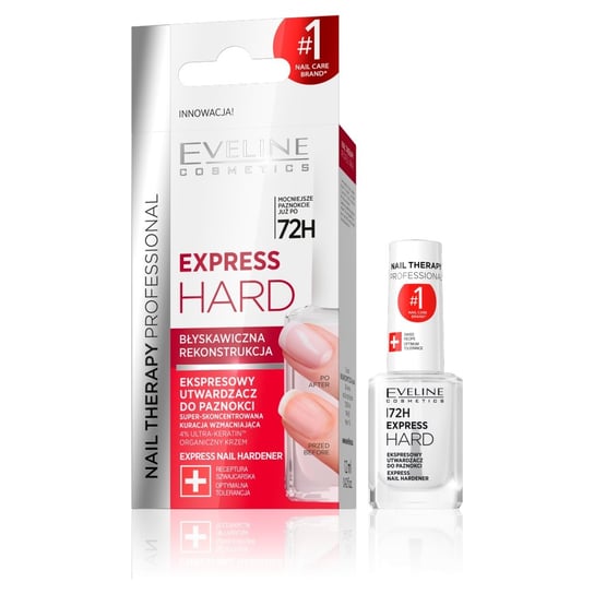 Eveline Cosmetics, Nail Therapy, ekspresowy utwardzacz do paznokci Express Hard, 12 ml Eveline Cosmetics