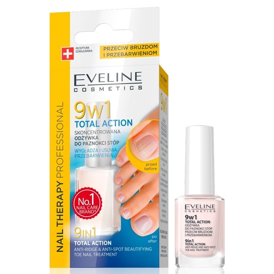 Eveline Cosmetics, Nail Therapy, odżywka skoncentrowana do paznokci stóp 9w1, 12 ml Eveline Cosmetics