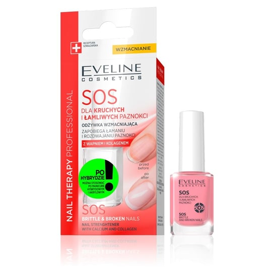 Eveline Cosmetics, Nail Therapy, odżywka wzmacniająca SOS, 12 ml Eveline Cosmetics
