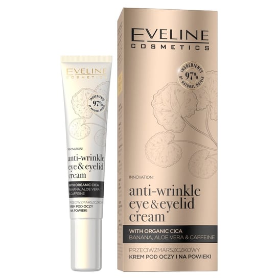 Eveline Cosmetics, Organic Gold, Anti-Wrinkle Eye&Eyelid Cream przeciwzmarszczkowy Krem pod oczy i na powieki 20ml Eveline Cosmetics