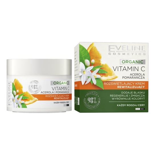 Eveline Cosmetics, Organic Vitamin C rozświetlający krem rewitalizujący, 50ml Eveline Cosmetics