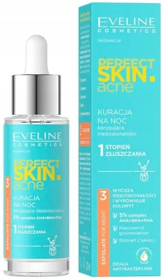 Eveline Cosmetics, Perfect Skin, Serum do twarzy na noc 5%, 30 ml Eveline Cosmetics